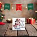 Wooden Box Signs: Baby It's Cold Outside, Snowman Decor, Christmas Signs 5x5 Inch