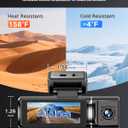 4K Dash Cam Front and Rear Inside with 64GB Card, 3 Channel Dash Camera for Cars, 1080P Triple Dash Cam Built-in GPS, 5GHz WiFi, Night Vision, Parking Mode