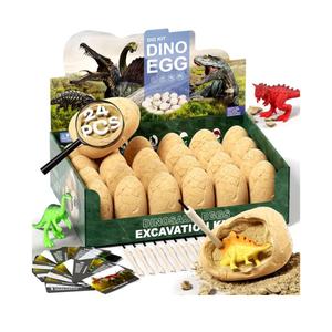 24 Dinosaur Eggs Dig Kit Toys for Kids, Dinosaur Eggs Excavation Kit with Magnifier, Easter Basket Stuffers, Science STEM Birthday Party Favors Gifts for Boys Girls Age 3 4 5 6 7 8 9 10 + Years Old