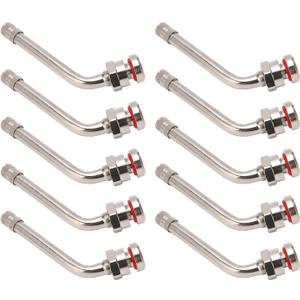 Truck Tire Valve Stems, TR545D 60 Degree Valve Stem Extension Adaptor Compatible with Alcoa 22.5in 24.5in Aluminum Wheels (Pack of 10)