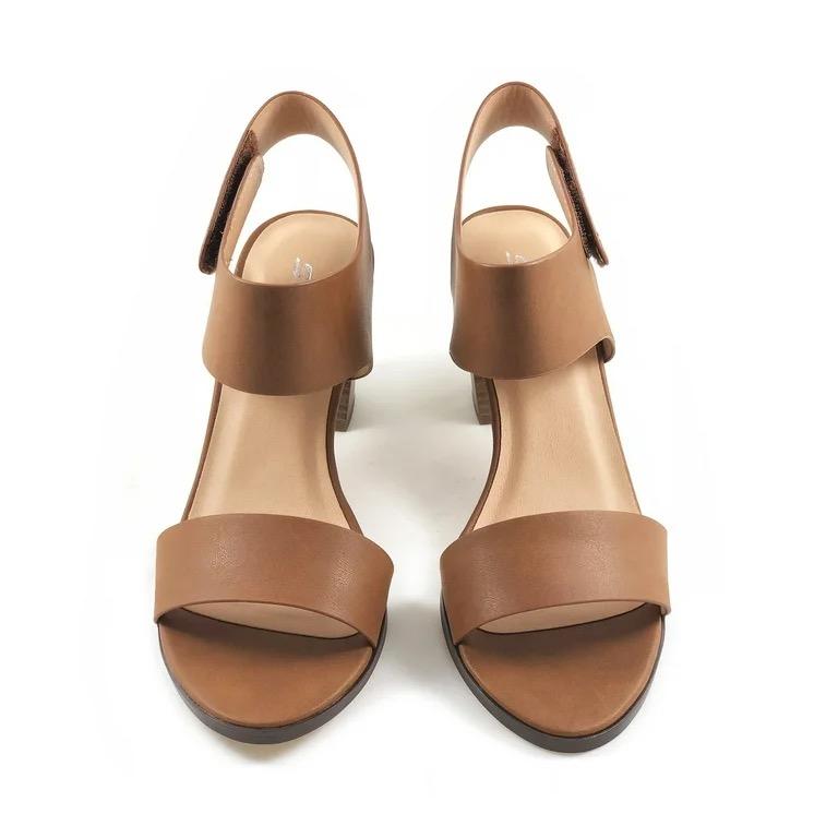 Soda Topshoeave Wait Womens Open Toe Chunky Heel Ankle Strap Shoes Block High Heel Dress Sandals, 7.5 