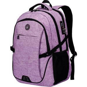 SHRRADOO Anti Theft Laptop Backpack Travel Backpacks with usb Charging Port for Women Men High School College Backpack Computer Bag Fits 17 Inch Laptop,Purple (Large)