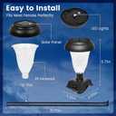 Solar Christmas Fence Lights Outdoor Decor, Waterproof Patio Lights with Warm White Color for Holiday & Halloween Decor, for Fence, Trampoline, Stairs, Yard, Pathway, 4 Pack