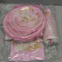 196Pcs Princess Birthday Party Decorations Serves 24,Pink Princess Birthday Themed Tableware Includes Scalloped Plates,Napkins,Tablecloth,Banner,Balloon,Cake Topper for Girls Princess Party Supplies