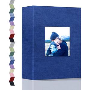 popotop Photo Album 4x6-100 Photos Photo Books with 100 Vertical Pockets, Linen Cover Albums for Family Wedding Anniversary Baby Vacation Pictures
