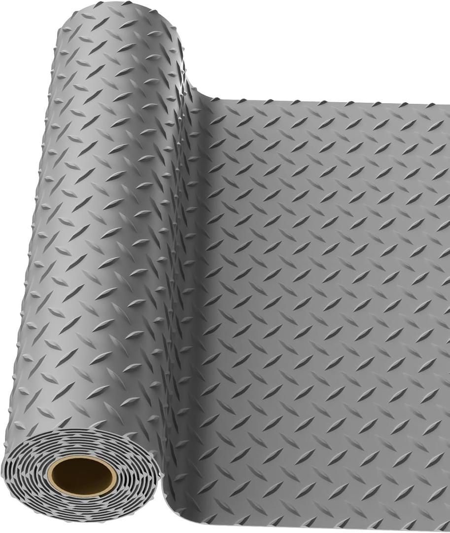 4x10 FT Garage Floor Mat, 2.8mm Thickened Diamond Plate