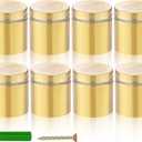 Eagles Gold Standoffs, 8PCS 1 x1 inch Wall Standoff Holders Screws Mount Hardware Advertising Glass Acrylic Standoff Stainless Steel Nail, 25x25mm/Gold