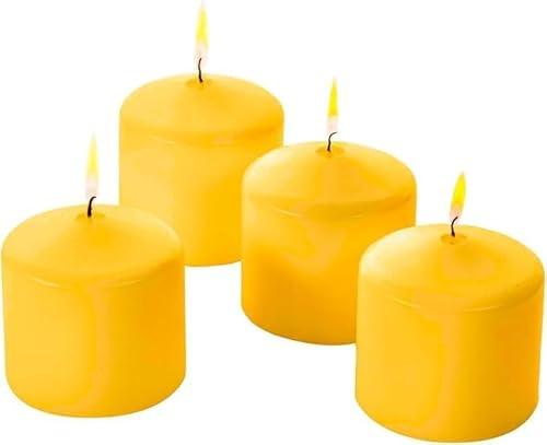 Candle Charisma Citronella Pillar Candles – Set of 12 -Long-Lasting 70-Hour Burn, Dripless & Smokeless – Perfect for Hassle-Free Decor at Weddings, Fall Table Centerpieces & Special Events – 3x4 Inch