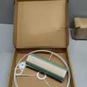 Linen Drum Lamp Shades 1 Pack, 13''Wx10"H, Green Yellow Striped Textured Surface Replacement Lampshades for Floor Lamps Table Lamps Modern Farmhouse Lampshade Easy Assembly