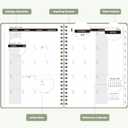 5 x 2026 Planner, Weekly and Monthly Calendar Academic Planner, Jan 2026 - Dec 2026, Planning Agenda Book for Desk Accessories and School Supplies - A5 (6.3'' x 8.5'') (Green)