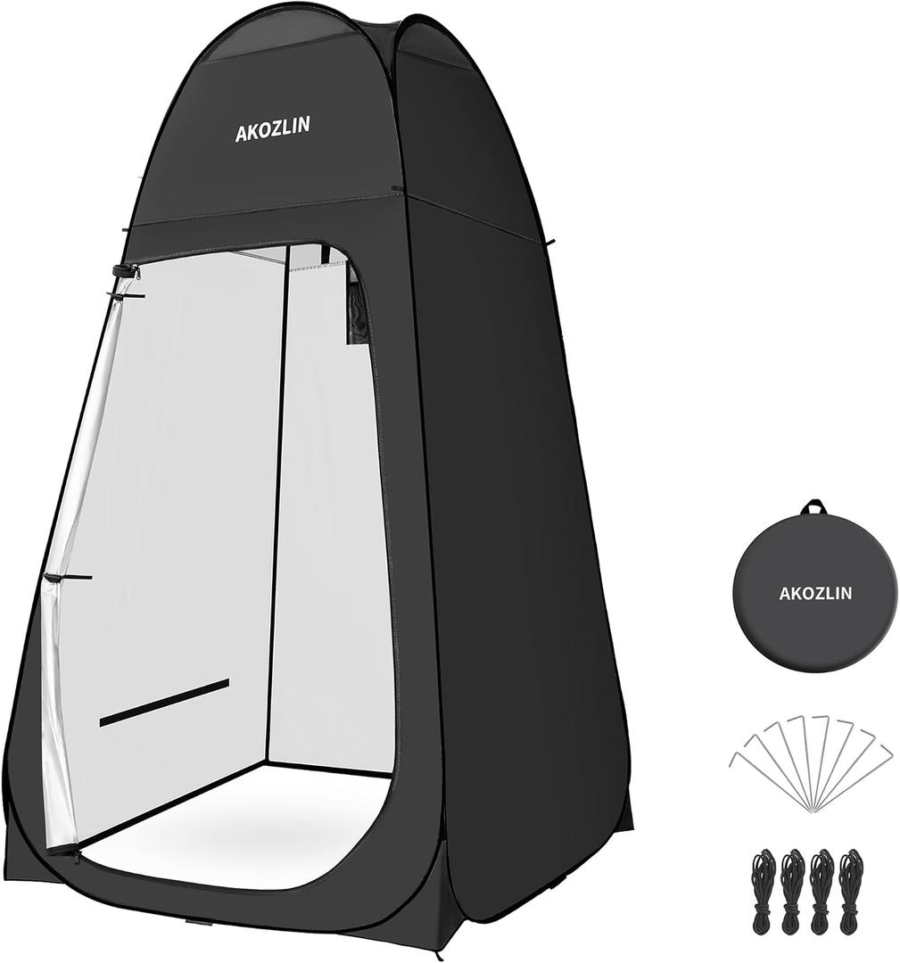 AKOZLIN Portable Pop Up Shower Tent Instant Privacy Dressing Changing Tent Outdoor Shower Room Camp Toilet Tent, 47.2" L x 47.2" W x 74.8" H