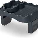 Anivia Hot Tub Table Tray, Adjustable Width 4.3" to 7.7" Hot Tub Accessories for Intex PureSpa, Nonslip Caddy Holds 2 Drinks, Keep Snacks-Drinks Handy and Dry,Fits Outdoor Inflatable Spa/Pool (Gray)