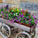 Ivydale Artificial Fake Fall Mums Flowers Plants for Outdoors Indoor Decoration, 12 Bundles Faux Plastic Mix-Colored Daisy Flowers UV Resistant Faux Greenery Bushes Shrubs for Home Porch Patio Garden