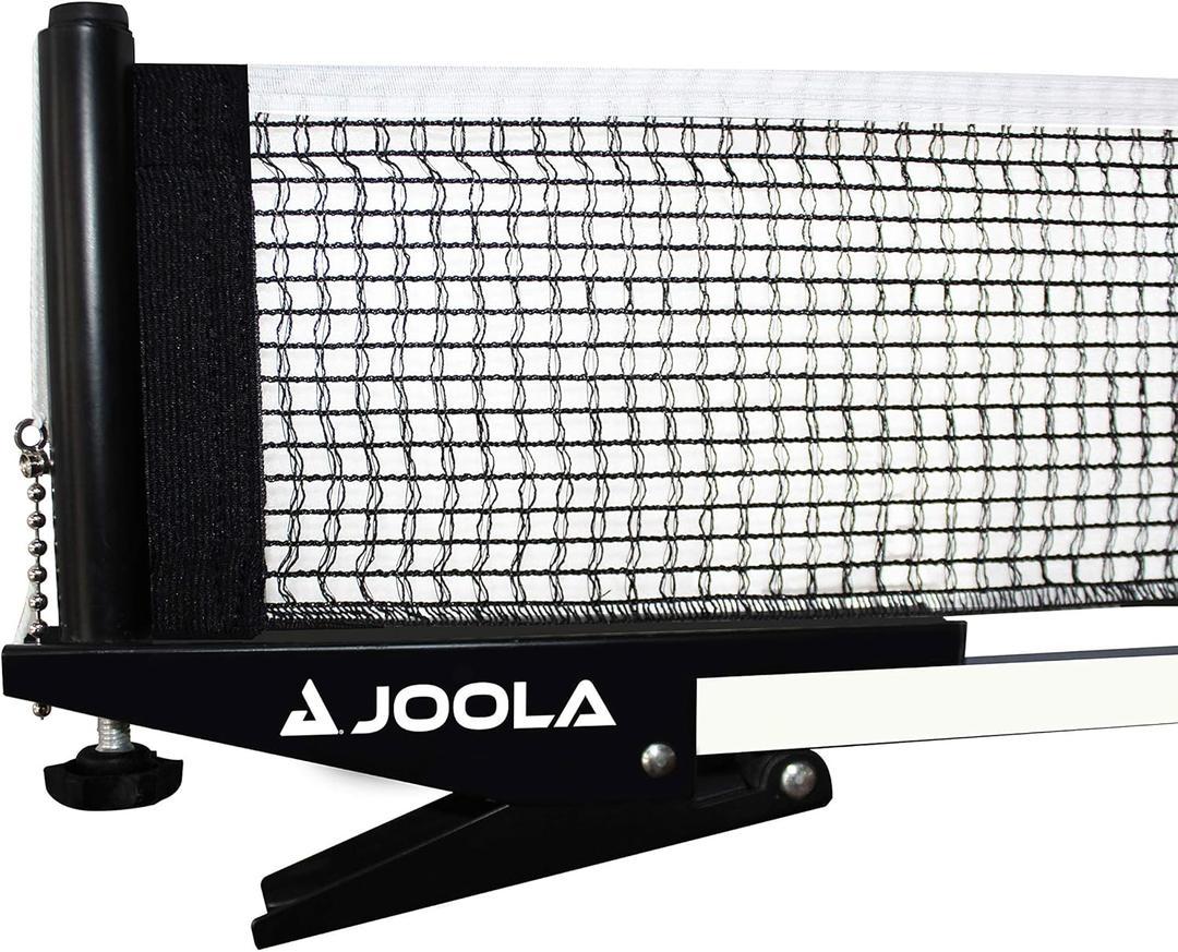 JOOLA Premium Inside Table Tennis Net and Post Set - Portable and Easy Setup 72" Regulation Size Ping Pong Spring Clamp Net, Black
