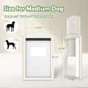Medium Dog Door for Door, UpgradeThicken, Suitable for Dogs Up to 40LBS, Doggy Door with Sliding Lock Panel and Magnetic Flap for Interior and Exterior Doors (White)