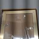 Hongkee 6x6 Picture Frame Set of 2, Made of Real Glass and Gold Wooden Frame - Display Square 4x4 with Mat or 6x6 Without Mat, 6 by 6 Photo for Wall or Tabletop