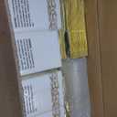 Goodluck 700 Piece Gold Dinnerware Set for 100 Guests, Disposable for Party, Include: 100 Gold Rim Dinner Plates, 100 Dessert Plates, 100 Paper Napkins, 100 Cups, 100 Plastic Silverware Set