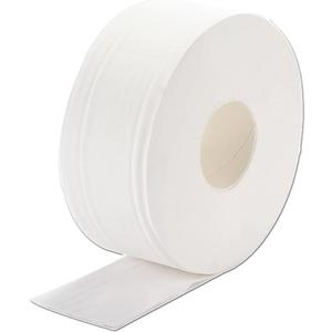 12 Pack Commercial 3 Ply Jumbo Tissue Roll, 8'' Diameter (20cm), White, (4 Rolls/Carton)
