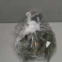 2025 New 6.56FT Christmas Pine Garland Lights 96 Warm White LED Lights 8 Flash Modes Battery Operated with Timer Lighted Smoky Pine Garland for Mantle Fireplace Indoor Home Christmas Decoration