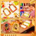 Geelin 6 Pack Fall DIY Wooden Pumpkin Picture Frames Craft Kits Pumpkin Photo Frame Ornament for Thanksgiving Autumn Art Fall Craft Decoration for Home Classroom Activities Gift Party Favor (Fresh)