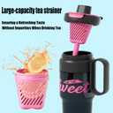 youcanplato 30oz Tumbler with Handle and Straw Lid-Made with Tritan,BPA Free Water Bottle-Spill Proof Plastic Tumble for Women and Men-Water Cup with Tea Funnel,Leak Proof (Black)