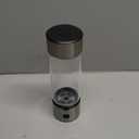 Hydrogen Water Bottle Generator - 2026 Hydrogen Water Machine - 6000 PPB SPE/PEM Tech Glass Hydro health Water Bottle for Kidney Health Hydrogen Bottle Gift for Family & Friends (Button/Sliver)