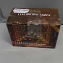 126 LED Star Icicle Lights,7.8ft Connectable Window Curtain Lights Plug in,8 Lighting Modes Timer Bethlehem Star Christmas Light for Indoor Outdoor,Bedroom,Wedding,Ramadan Decor,Warm White