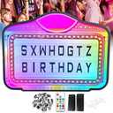 VIP Bottle Service Sign, Bottle Presenter for Night Club, Color Display Lights with 4 Sets Letters & 1 Numbers Kit, Hand Holding Small Light Box Sign for Wedding, Party, Bar