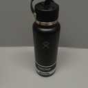 Hydro Flask Water Bottle - Insulated Stainless Steel - Wide Straw Lid, Non Spill, Leakproof in 40 Oz Tonal Black