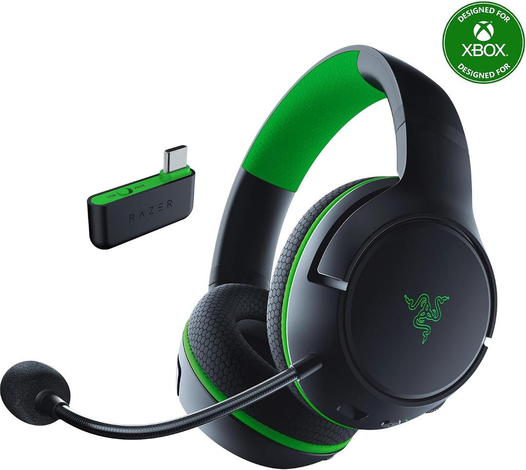 Razer Kaira HyperSpeed Wireless Gaming Headset for Xbox Series X|S, Xbox One, PC: TriForce 50mm Drivers - HyperClear Cardioid Mic - Low Latency Bluetooth - Up to 30 Hour Battery Life - Black