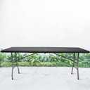 Heavy-Duty Folding Plastic Table | 70" x 29" | Black | Durable & Portable | Ideal for Indoor & Outdoor Use | Perfect for Parties, Camping, Office, and More