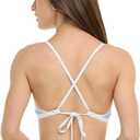 Skye Women's Standard Jayme Fixed Triangle Bikini Top Swimsuit (Blue, M)