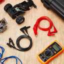 4 Pcs 14 Gauge Banana Plug to Alligator Clip Test Lead Multimeter Test Leads Wire Cable Set Soft Silicone Test Cable Wires for Electrical Testing, 3 ft Long