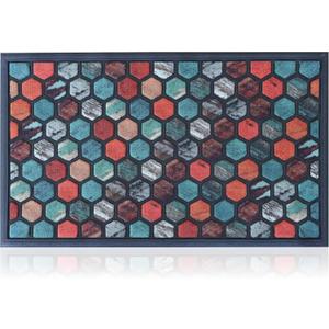 Extra Durable, Superior Absorption, Front Door Mat for Outdoor & Indoor - Welcome Mat for Entryway, Entrance, Patio, Porch - Waterproof, Non-Slip Backing, Coarse Fibers (Hive,18x30)