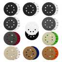 100PCS 5 Inch Sanding Discs Hook & Loop Sandpaper 400/600/800/1000/1500/2000/3000/5000/7000/10000 Grit Orbital Wet Dry Sandpaper with 2PCS Interface Pads for Automotive Wood Metal Polishing