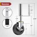 Gate Wheels with Side Brake, Spring Loaded Gate Casters for Farm Yard and More Max Load Capacity 220lbs