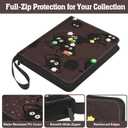 9-Pocket Trading Card Binder & Sports Card Book, 3-Ring Zipper Album Holds 900 Cards with 50 Removable Pages, Fits Standard 2.5" x 3.5" Game & TCG Cards, Water-Resistant PU Cover