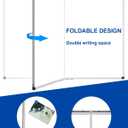 XBoard Magnetic Dry Erase Board 48 x 36 Inch, 4' x 3' Foldable White Board for Wall with Marker Tray, Silver Aluminum Frame Folding Message Presentation Board