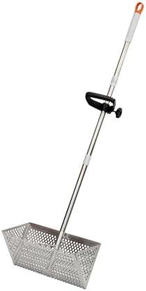 LTSEAME Sand Flea Rake, Detachable Long Handle Sand Sifter for The Beach, The Shark Tooth Screen Comes with a 16in Wide Drain Screen