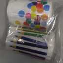 118 Foot self-Adhesive Bulletin Board Frame, Including one roll of Colored dots and one roll of Colored Pencil Bulletin Board Frame. Suitable for Schools, classrooms, and Offices