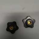 uxcell 2 Pcs Star Knobs Grips M12 x 50mm Male