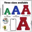 2 x 6-1/2" Varsity Letter Patches Red Iron On Letters Letterman Jacket Patches Chenille Large Iron On Letters for Clothing Jacket/Hoodie/Varsity H