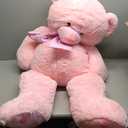 MorisMos 47inch Giant Teddy Bear Stuffed Animal 4ft, Big Teddy Bear Plush for Baby Shower, Cuddly Large Stuffed Bear Gifts for Kids, Girls, Girlfriend, Women on Valentine, Christmas, BirthdayPink