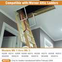 55-1 Attic Ladder Spreader Hinge Arms with Springs,Compatible with Werner (Mk1 Thru Mk3),A2208 A2210 A2508 A2510 W2208 W2210 W2508 W2510 WH2208 WH2210 WH2508 WH2510 WH3008 WH3010, MFG 2006 and Older