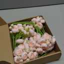 Meldel 32Pcs Ranunculus Artificial Flower, Faux Silk Mini Ranunculus Flowers for DIY Bouquet, Bulk Fake Peony Wedding Filler Flowers for Centerpieces Arrangements Bridal Shower Decorations Light Pink