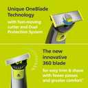 Philips Norelco for Face + Body, Electric Beard Trimmer, Shaver and Groomer, 5in1 Adjustable Comb, 1x Body Kit, Model QP2834/70, Black/Lime Green