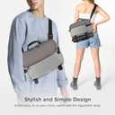 Camera Sling Bag for Travel Grey  Waterproof Crossbody DSLR Bag with Rain Cover & Tripod Holder, Ultra Lightweight Design Fits Canon/Nikon/Sony Mirrorless Cameras (Large)