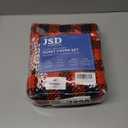 JSD Red Buffalo Plaid Snowflakes Duvet Cover Set Queen Size, 3 Piece Christmas Winter Printed Microfiber Comforter Covers