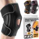 DR. BRACE ELITE Knee Brace with Side Stabilizers & Patella Gel Pads for Maximum Knee Pain Support and fast recovery for men and women-Please Check How To Size Video (X-Large, Mercury)
