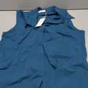 HOTOUCH Sleeveless Shirts for Women Button Down Blouse Business Casual V Neck Tank Tops, Size L